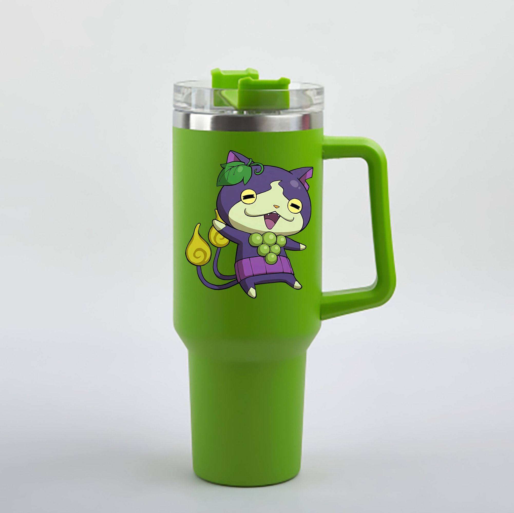 （画像用） 妖怪ウォッチ Yo-kai Watch 1200mL車用タンブラー - クリスタルステッカー（プラスチックストロー付き）